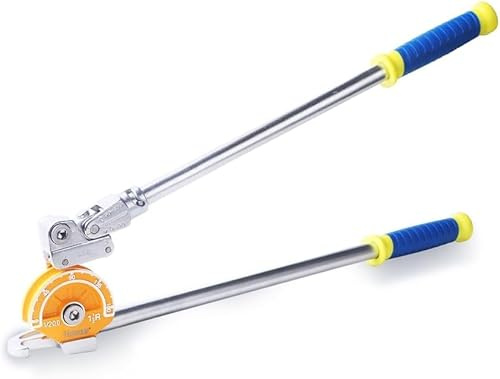 Rörböjare 12,7 mm (1/2 tum) tung belastning, rörbocktång, 180° rörbockare med 63 cm handtag för koppar, aluminium, järn- och rostfria rör – HVAC och sanitära verktyg