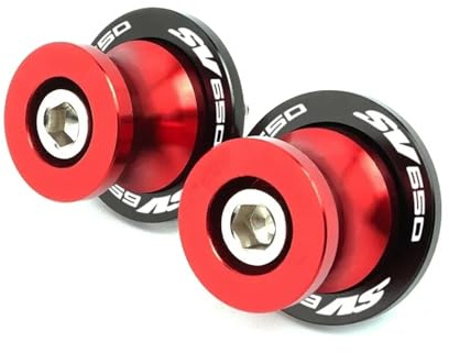 Moto Basculante Bobina de Deslizadores Para SV650 SV650S SV650x SV 650 1999-2018 2020 2021 2022 2023 Tornillos de soporte para deslizadores de carretes de basculante, accesorios CNC M8(Red)