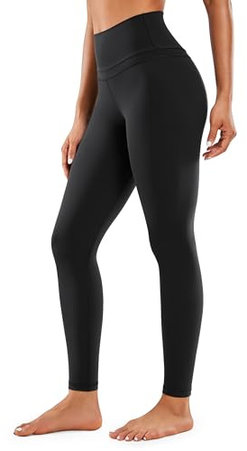 CRZ YOGA Women's Naked Feeling High Waist Gym Leggings - 28 Inches Sports Workout Yoga Pants Black 12