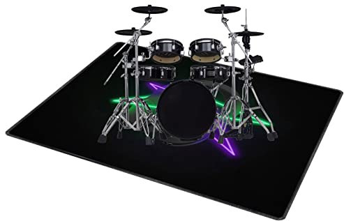 QQDD Drum-Teppich Schlagzeugteppich Schallschutz Teppich rutschfeste Teppiche Trommel Schalldicht Drum Matte Schallschutzmatte (80CM - 180CM)