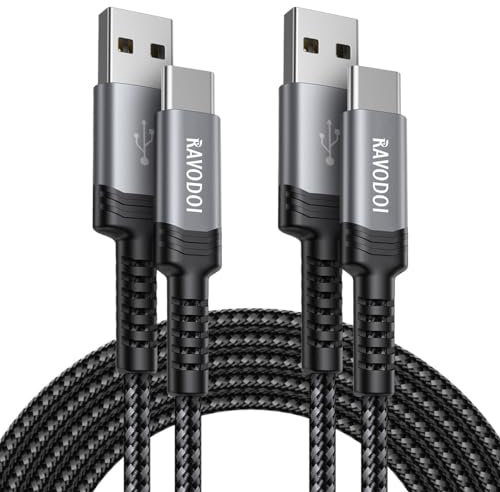 USB C Charger Cable 3M 2Pack,USB Type C Fast Charge Charger Cable Nylon Braided USB to USB C Fast Charging Cable for iphone 15 16 series, Samsung Galaxy S20 S21 Plus S22 Ultra S10 S9 A51 A71