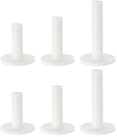 PATIKIL tee De Golf De Goma,6 Pcs Mezcla De Tamaños Soportes De Práctica De Golf tee De Campo De Práctica Soporte De Bola De Golf Estable para Alfombra De Golpeo Interior Y Exterior,Blanco