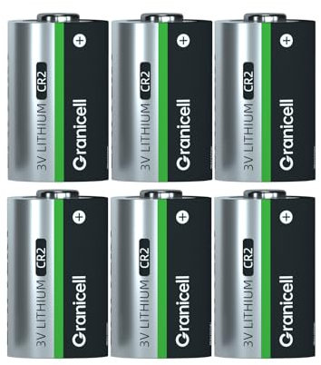 Granicell CR2 Lithium Batterien 6-Pack - 900mAh 3V Hochleistungs-Batterien Nicht wiederaufladbar für Kameras, Golfentfernungsmesser, Taschenlampen & Elektronische Geräte