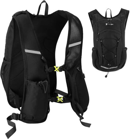 Newofview Laufweste für Damen und Herren, Verstellbare Brustgurte Laufrucksack, Reflektierender Running Vest für Läufe, Radfahren, Trails, Marathons