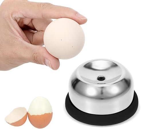 Cortador de huevos de acero inoxidable 304, cortador de huevos con lápiz retráctil, separador de agujeros para pelar rápidamente y antipinchazos, color negro