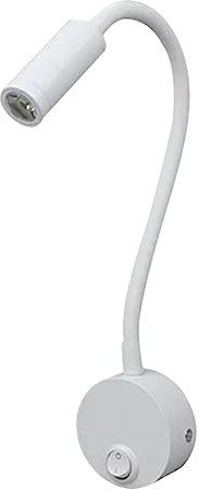 HOMSFOU 3W LED Wandleuchte Schwanenhals Leselampe mit Flexiblem Dimmbar und Energiesparend für Schlafzimmer Nachttisch und Hotel Weißes Licht