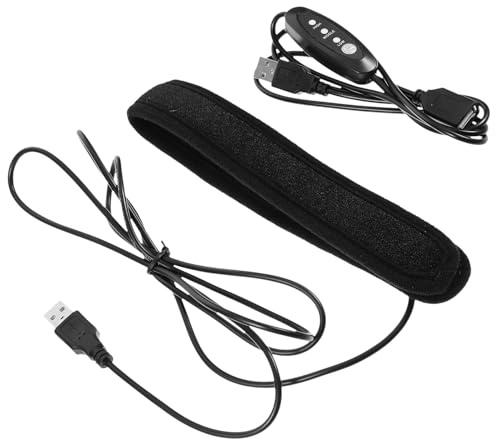 TOYANDONA Chauffe-Objectif USB Noir en Néoprène Réglage de Température, Bande Chauffante Anti-buée pour Appareil Photo, pour Photos en Milieu Humide ou Tôt Le Matin