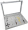 BIENSER Necklace Organiser, Velvet Lid Necklace Holder, Display Tray Case Lockable, Dustproof, 13.14(L) X 9.18(W)