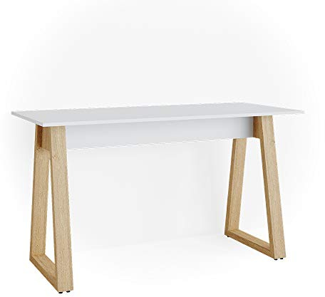 Vicco Schreibtisch Nautica, Weiß, 138 x 60 cm, geeignet für Computerarbeitsplätze und Homeoffice-Einsatz