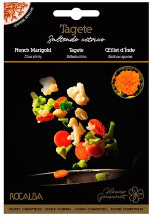 Semillas de flores comestibles de Tagete Rocalba
