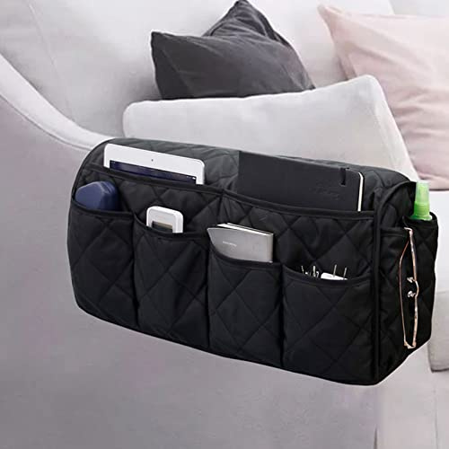 Organizer per bracciolo del divano, impermeabile, antiscivolo, con 14 tasche, per telecomando, riviste, telefono, organizer da tavolo