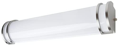 Diodesy- Bathroom Vanity LED Light Half Cylinder 24 Inch Brushed Nickel 25W (150W Equivalent) 3000K/4000K/5000K Selectable 2200LM Dimmable Wall Mount Bar Over Mirror for Restroom Bedroom ETL Listed