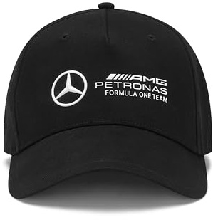 Mercedes AMG Petronas F1 barnmössa med 3D-team logo utförande – svart – en storlek passar de flesta, Svart, one size