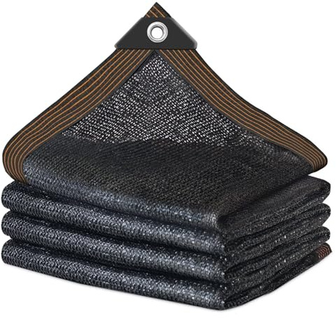 Schattiernetz-Gewächshaus-mit-ösen, Schwarze Schattennetz 2x2m 70% Shading Rate UV-Beständiges Sonnenschutz Terrasse für Hühnerstall Garten Outdoor Sonnennetz