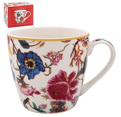Lesser & Pavey Anthina Breakfast Mug | Ceramic Coffee Mug for Home or Work | Premium Design Mugs for All Occasions | Lovely Mugs for Tea, Coffee & Hot Drinks