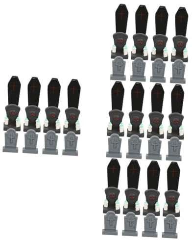 MAGICLULU 4 Juegos De Adornos De Paisaje De Halloween Decoración De Piedra para Tumba De Halloween Accesorios De Piedra para Tumba Lápida De Cementerio Lápidas para Accesorios