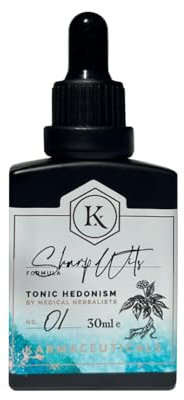 Karmaceuticals Sharp Wits | Tonic Hedonism | 30ml Dropper Bottle | Award-Winning Alcohol-Free Elixir | Korean Ginseng, Ginkgo, Rosemary | Focus & Cognitive Sharpness