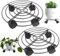 Plataforma con Ruedas, 2 Piezas Base con Ruedas para Macetas y Soporte Resistente para Plantas, Soporte para Macetas de 32cm, Carrito Móvil para Jardín, Soporte para Plantas Interior y Exterior