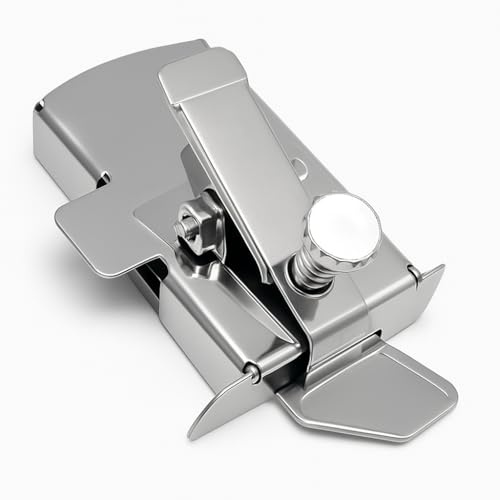 Pied Presseur Machine à Coudre avec Guide de Couture Magnétique Inoxydable, Ourlet Roulé et Pied à Fermeture Éclair, Accessoire Compatible avec la Plupart des Machines à Coudre Domestiques