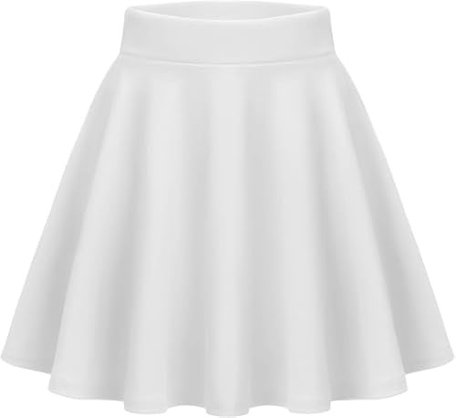 Avidlove minikjol för kvinnor kort veckad kjol eleganta skater kjolar fritidskjol | A-linje hög midja, elastisk solid basstil, mångsidig minikjol för tennis, dans, karneval, halloweenkostym