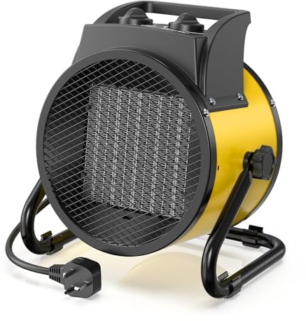 DAHTEC Electric Fan Heater 2800W - Fast Heating, Energy Efficient - Portable Ceramic Heaters - Adjustable Angle & Overheat Protection - Ideal for Home, Garage, Greenhouse