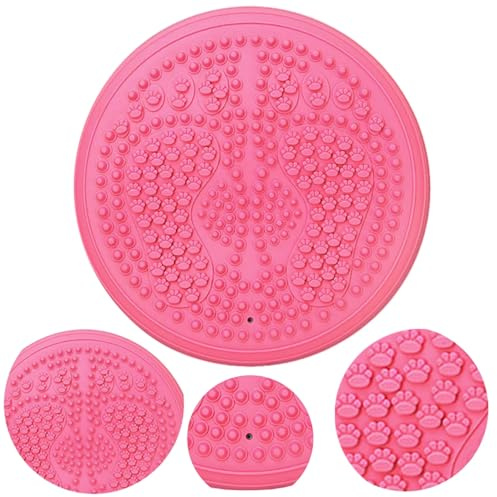 Wobble Cushion Balance Disc Stability Cushion Balance board Core Trainer for Posture, Fitness, and Rehabilitation Inflatable with Pump Ideal for Office, Gym, and Home (Pink Balance Wobble Cushion)