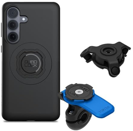 Quad Lock Mirror Motorcycle Phone Mount with Vibration Dampener and MAG Phone Case for Galaxy S26+