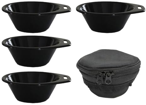 Bol para Acampar,Vajilla Apilable con de Almacenaje,Set de 4 Boles para Cereales - Para senderismo, mochilero, picnic, exterior, interior, hogar, comidas, barbacoa, playa, camping, viaje