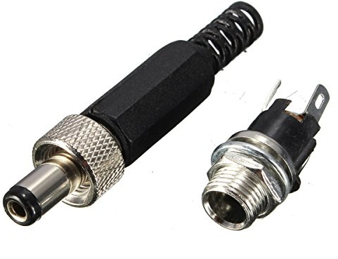 Tutoy 5.5 X 2.1 Mm Connettore CC con Bloccaggio A Vite E Attacco Pannello Metallico