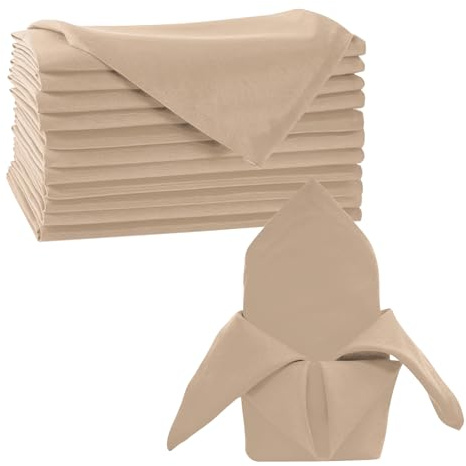 Trimming Shop 50 x 50 cm beige tygservetter 100 % polyester, 10 st
