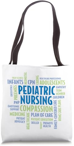 Pediatric Nursing Word Cloud for Pediatric Nurse Tote Bag