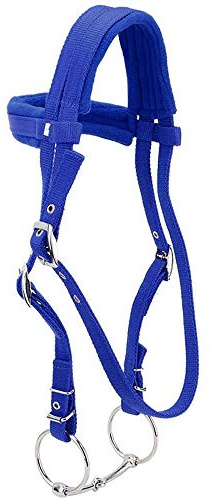 tooloflife Bride d'équitation avec rêne, harnais réglable rouge pour cheval, tête de cheval avec coussin doux