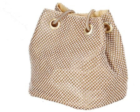Asudaro dam kvällsväska, strass kvällsväska dam clutch kväll väska dam ceremoni handväska elegant fest bal axel crossbody väskor små glänsande axelväskor, Guld, Einheitsgröße