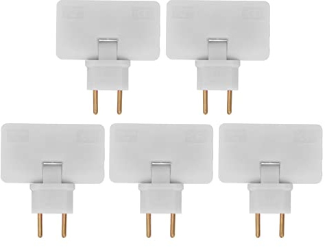 EU Socket Converter 5st Socket Plug Adapter Sladdlös 180 Graders Förlängning 1 Till 3 EU Plug Adapter 110‑250V Strömomvandlare(Vit)