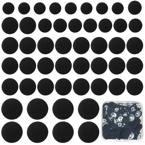 Bliceon Knöpfe mit Stoffbezug, Smoking, Anzugknöpfe, schwarze Satin-Knöpfe für Kleid, Kleider, Blusen, Ärmel, für Jacke, Mantel, Bluse, Jeans, Kleid, Anzüge, Brautkleider, Nähknöpfe, 50 Stück