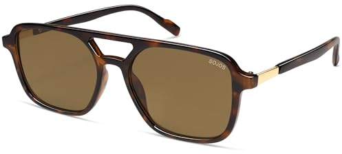 SOJOS Gafas de sol Mujeres Hombres Retro, Vintage Rectangular de moda Mujeres Hombres Gafas de sol SJ2202