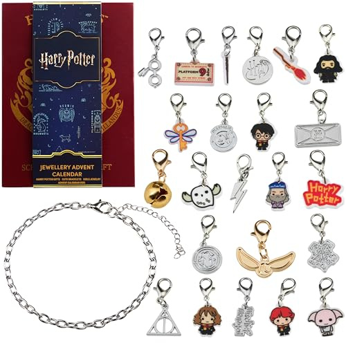 Get Trend Harry Potter Calendario Adviento 2025 para Niñas Adolescentes, Calendario Joyas Navidad con Pulsera & Charms, Regalos para Ella (Burdeos Harry Potter)