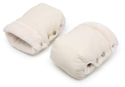 Guantes calentadores de manos for cochecito, manoplas universales for, a prueba viento, accesorios for(Beige)