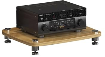 Trä AV-stativ HiFi-ställ ljud torn stereokomponent skåp CD-skivspelare hylla hörnhylla för TV- och spelkonsoler hemutrustning (1 nivåer)