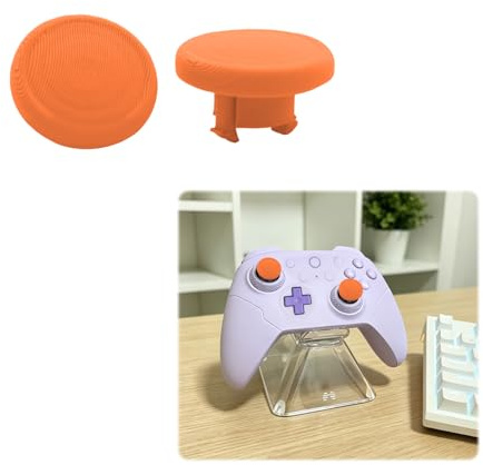 Styrenhet thumbstick ersättningar kompatibla med 8BitDo Ultimate 2C, texturerade analoga joystick-lock, anpassade modedelar (orange)