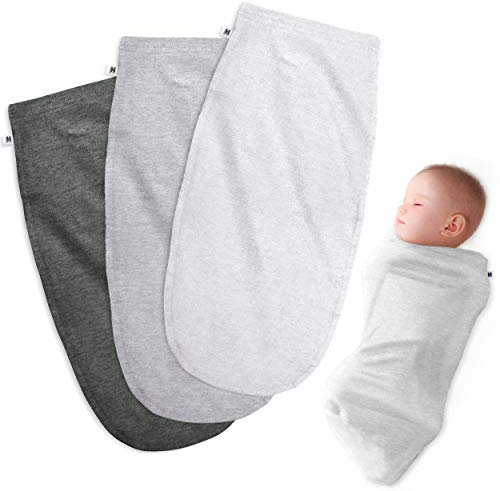 Henry Hunter Baby Pucksack/Pucksack, weich, dehnbar, bequem, Baumwolle, für Säuglinge und Neugeborene, 0–3 Monate (White Heather/Light Heather/Dark Heather)
