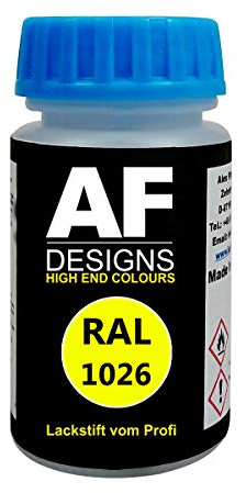 Alex Flittner Designs Pennarello vernice RAL 1026 giallo chiaro opaco 50 ml ad asciugatura rapida acrilico