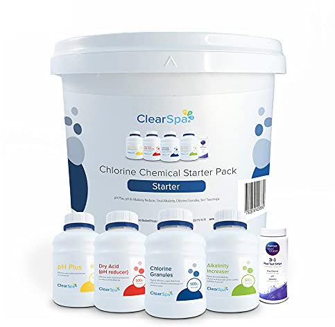 ClearSpa Basic Chlorine Starter Kit - Suitable for Hot Tub, Spa and Swimming Pool Treatment