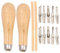 Lwuey Outils de Tournage à Bois,Kit Sculpture Sur Bois Luxe Ensemble D'outils Cuillère Gouges Palmier Ciseaux Kit DIY Outil Débutants Professionnels Cinq Lames Coupe Différentes pour Bol Tasse Travail