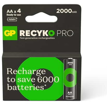 GP Batterie ReCyko Pro AA Ni-Mh ricaricabili, 1,2 V, scheda 4