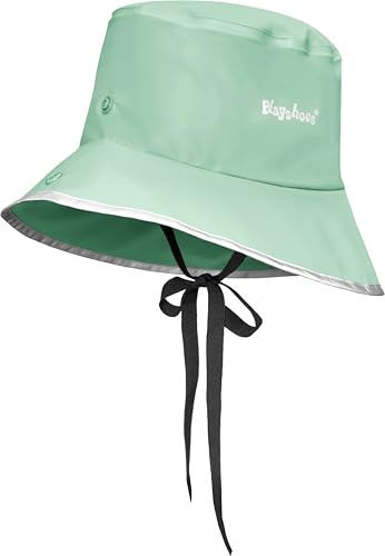 Playshoes Südwester Ungefüttert Unisex Kinder Regenhut, Grün, 48-52