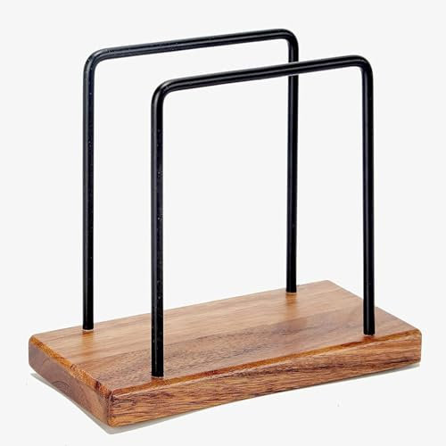 Servilletero con base de madera, metal (rectangular), madera, para restaurantes, cafés y más