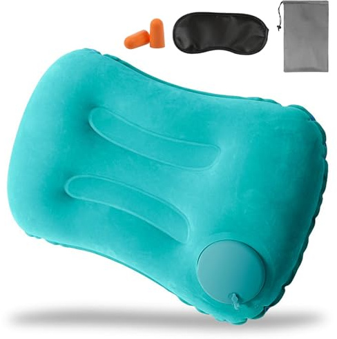 HTTDSLF Coussin Gonflable, Gonflable Oreiller Camping, Coussins Gonflables Compact, Oreiller de Voyage Gonflable, pour Plage, Camping, Voyages