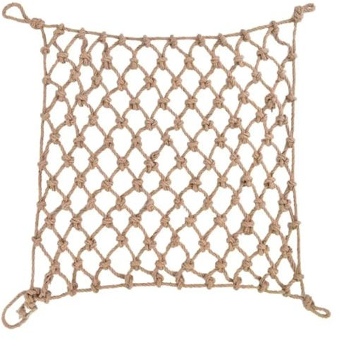 Handmade Jute Rope Safety Net for Kids - 1.5Mx4M Stair Fencing Mesh Garden Protection Against Birds Deer & Chickens Ceiling Decor 6MM Holes 6x6CM Grid
