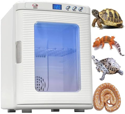 25L Reptile Egg Incubator with Digital Temperature Control(5-60°C) - for Snake,Tortoise,and Lizard Breeding - Herp Nursery Hatch with LED Display, Auto-Turn,and Dual Ventilation,B